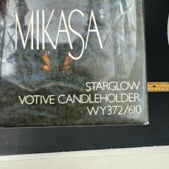 Vtg Mikasa Starglow Votive Candleholder Clear Frosted Glass Textured WY372/610 - Picture 11 of 11